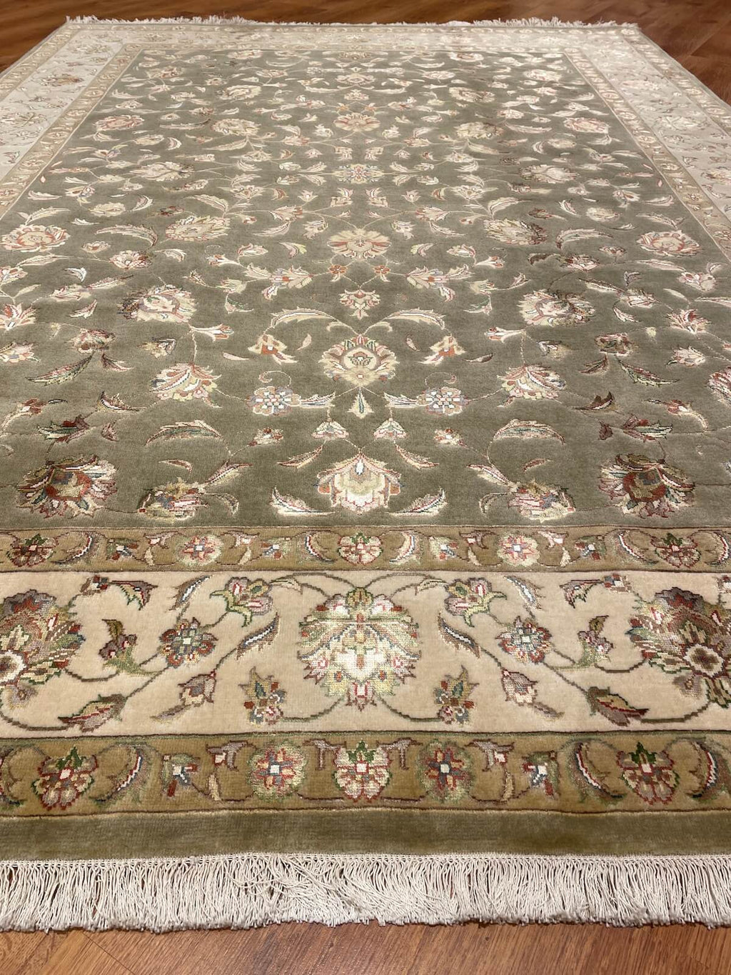 Nazende Silk-Blend Usak Handwoven Rug – 073637 by Camel Carpet