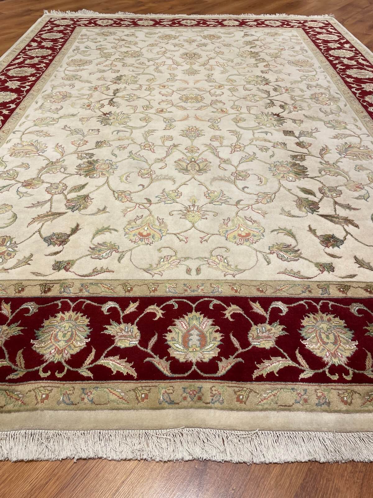 Nazende Silk-Blend Usak Handwoven Rug – 073710 by Camel Carpet