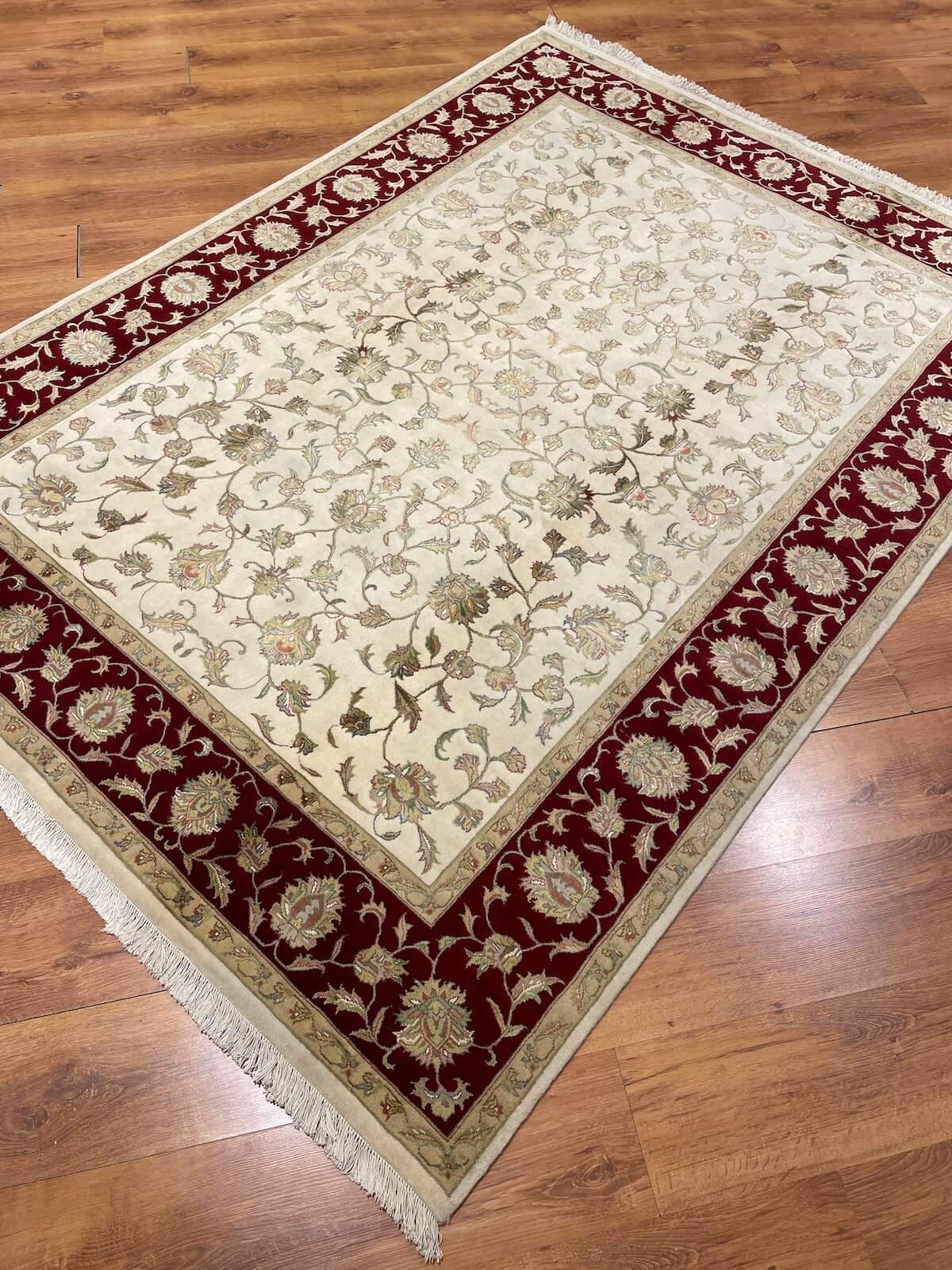 Nazende Silk-Blend Usak Handwoven Rug – 073710 by Camel Carpet