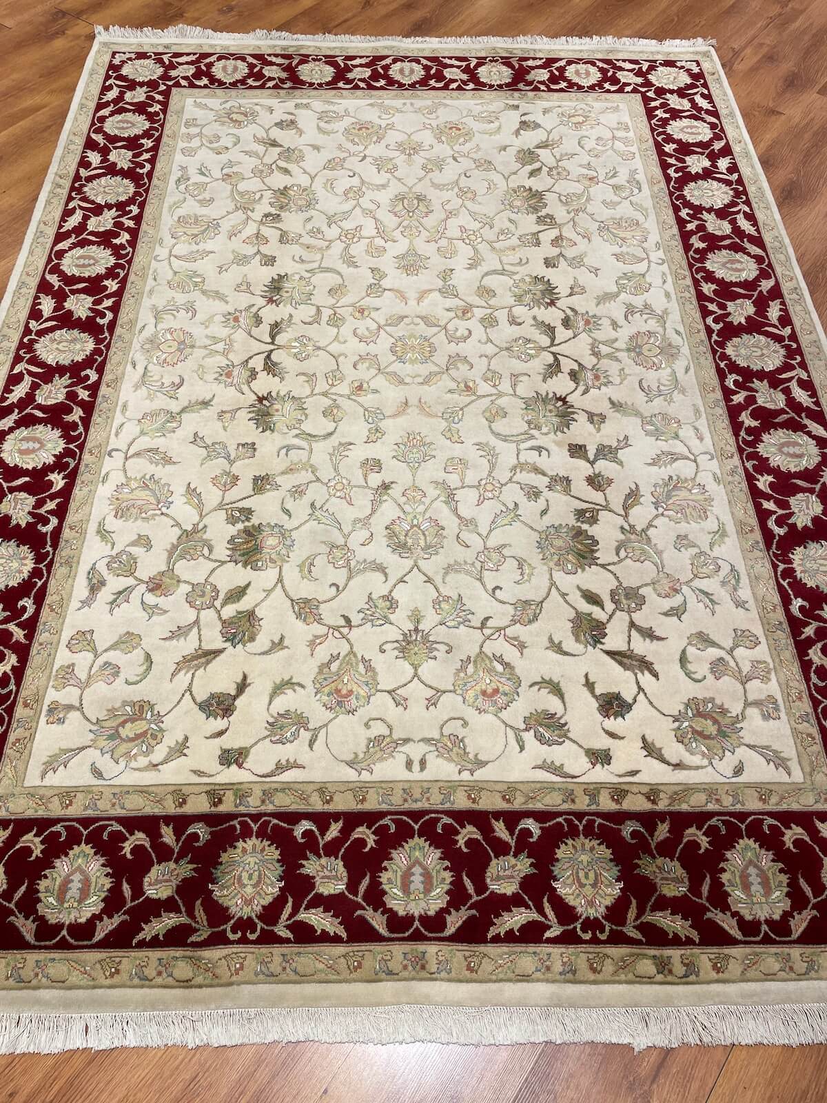 Nazende Silk-Blend Usak Handwoven Rug – 073710 by Camel Carpet