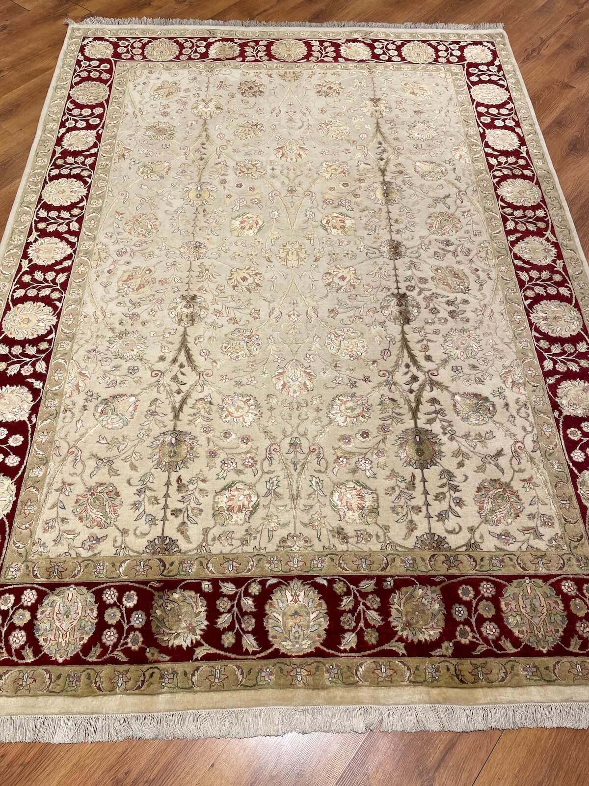 Nazende Silk-Blend Usak Handwoven Rug – 171X237 by Camel Carpet
