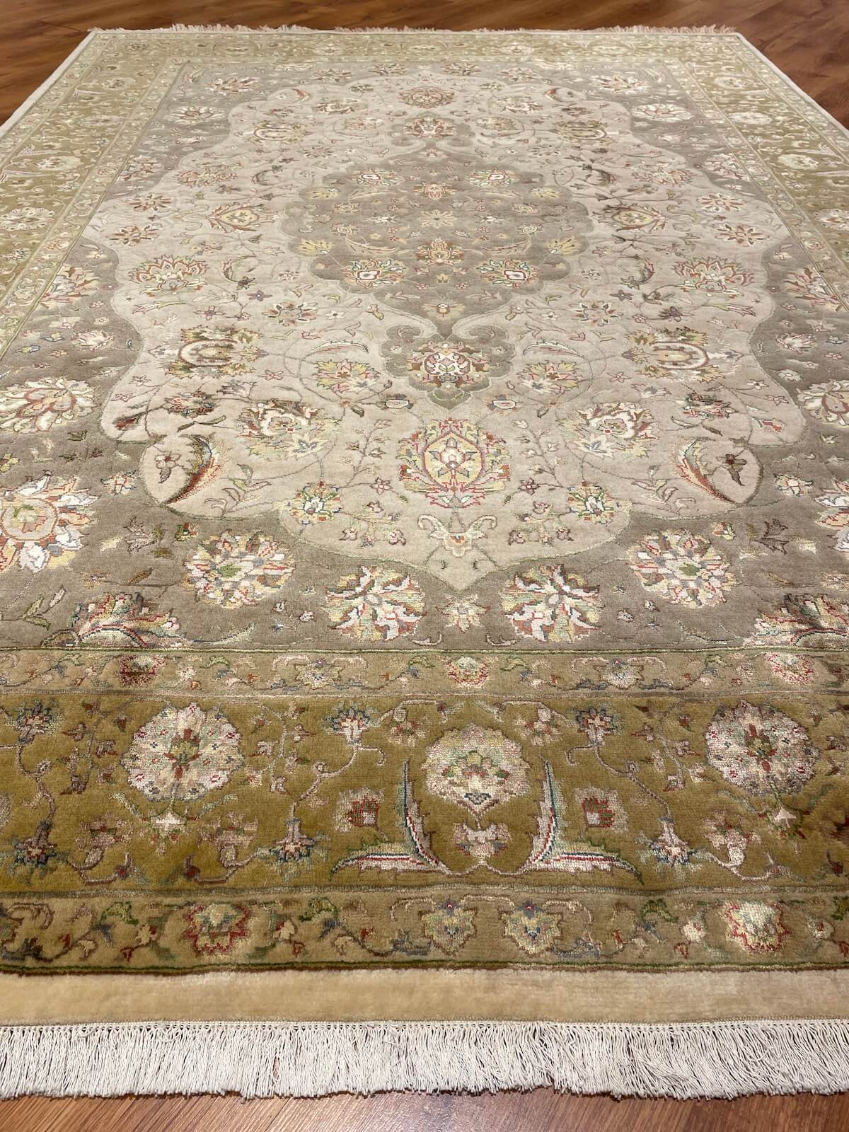 Nazende Silk-Blend Usak Handwoven Rug – 170X241 by Camel Carpet