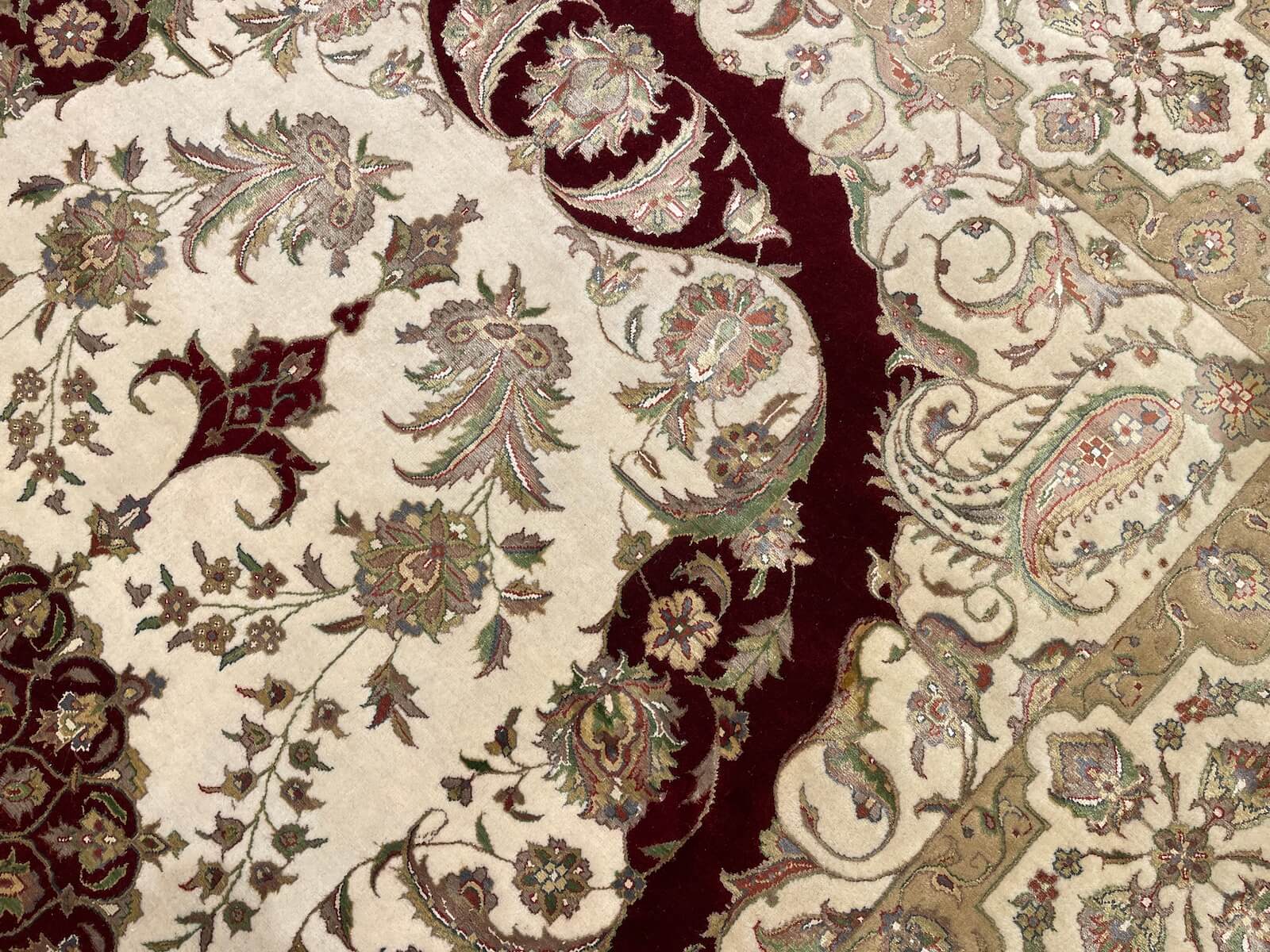 Nazende Silk-Blend Usak Handwoven Rug by Camel Carpet