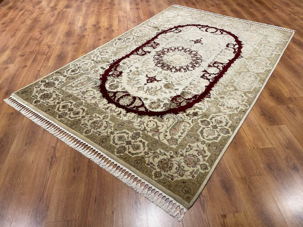 Nazende Silk-Blend Usak Handwoven Rug by Camel Carpet