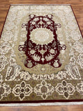 Nazende Silk-Blend Usak Handwoven Rug – 073791 by Camel Carpet