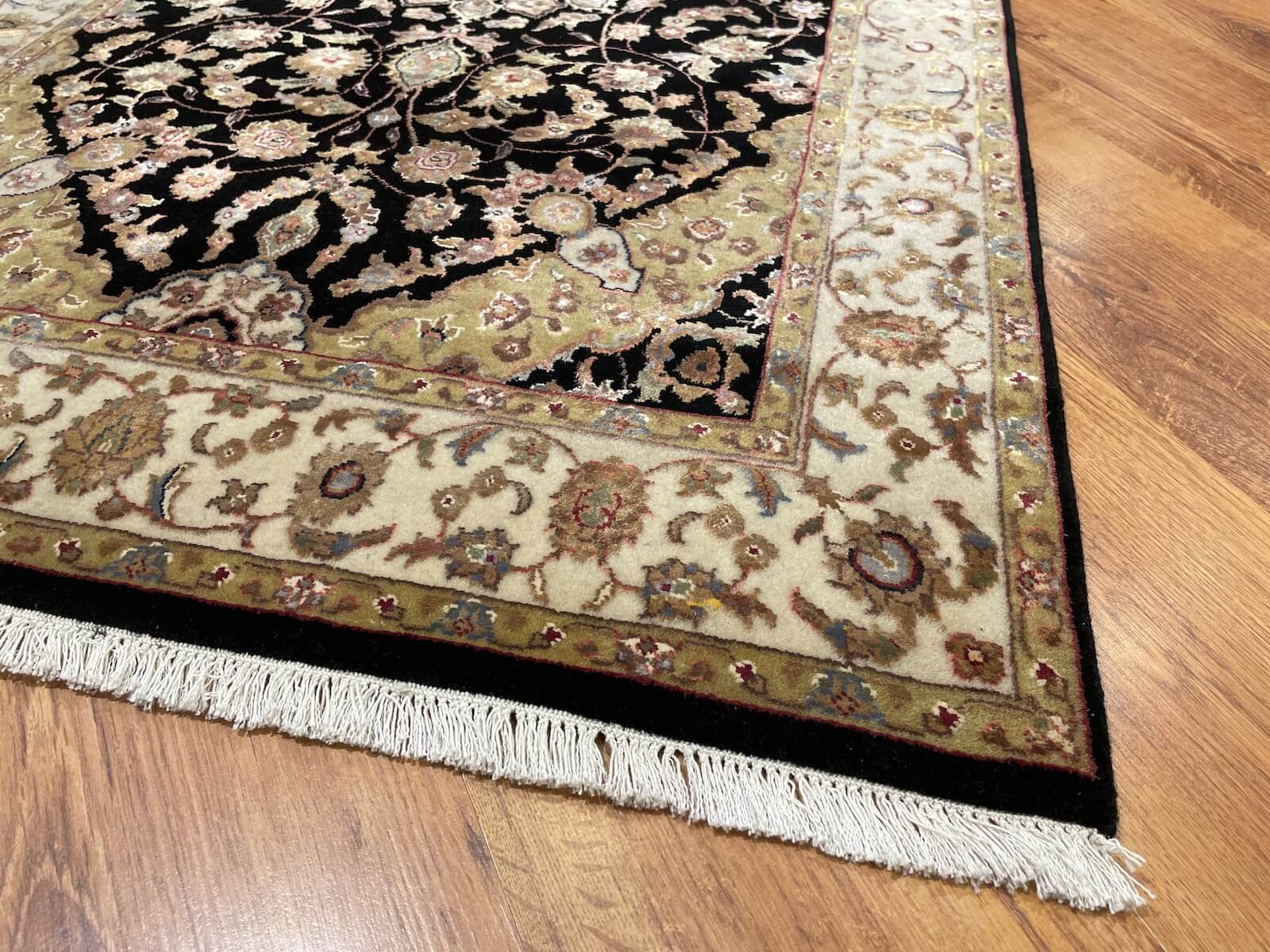 Nazende Silk-Blend Usak Handwoven Rug by Camel Carpet