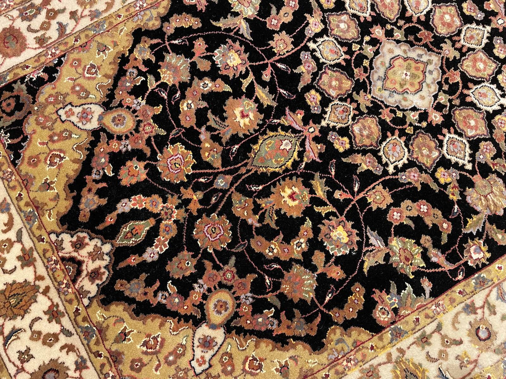 Nazende Silk-Blend Usak Handwoven Rug by Camel Carpet