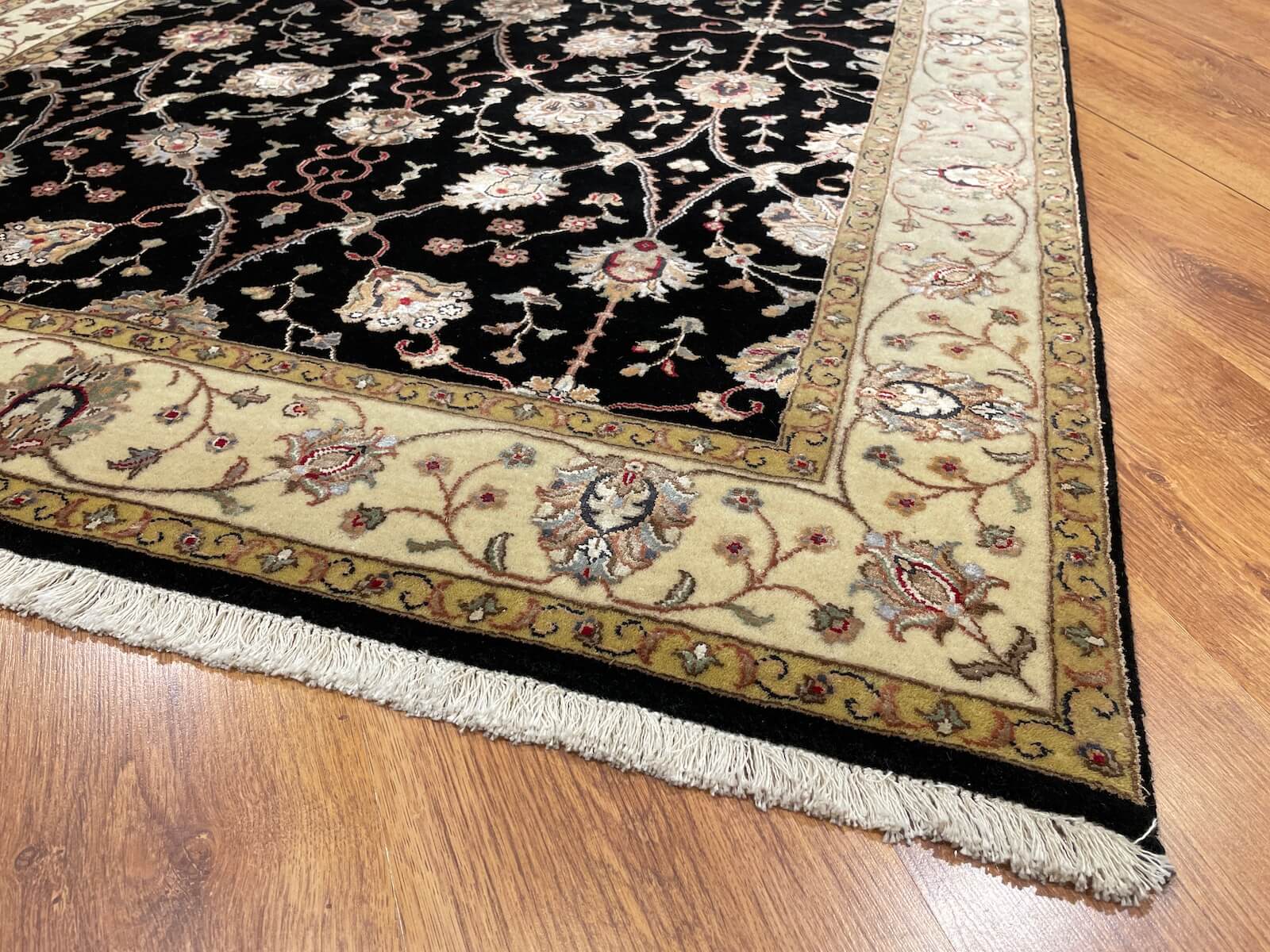 Nazende Silk-Blend Usak Handwoven Rug by Camel Carpet