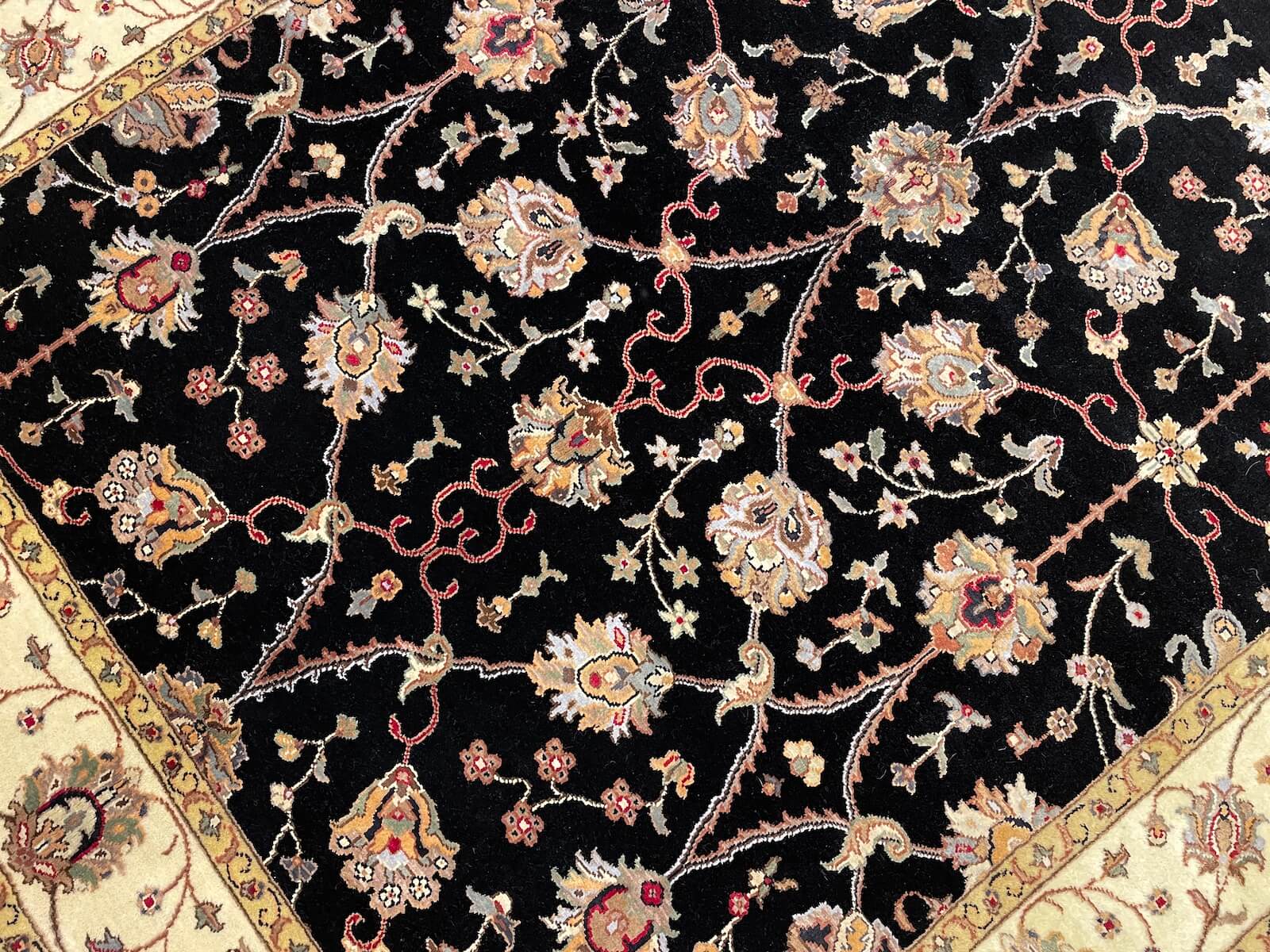 Nazende Silk-Blend Usak Handwoven Rug by Camel Carpet