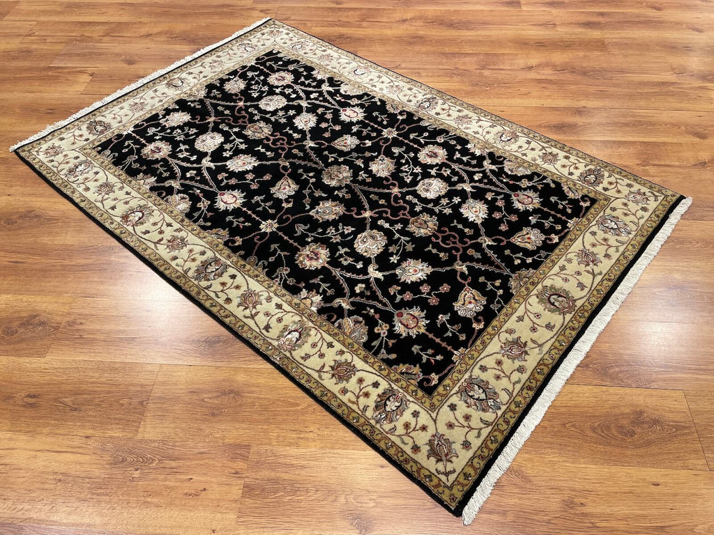 Nazende Silk-Blend Usak Handwoven Rug by Camel Carpet