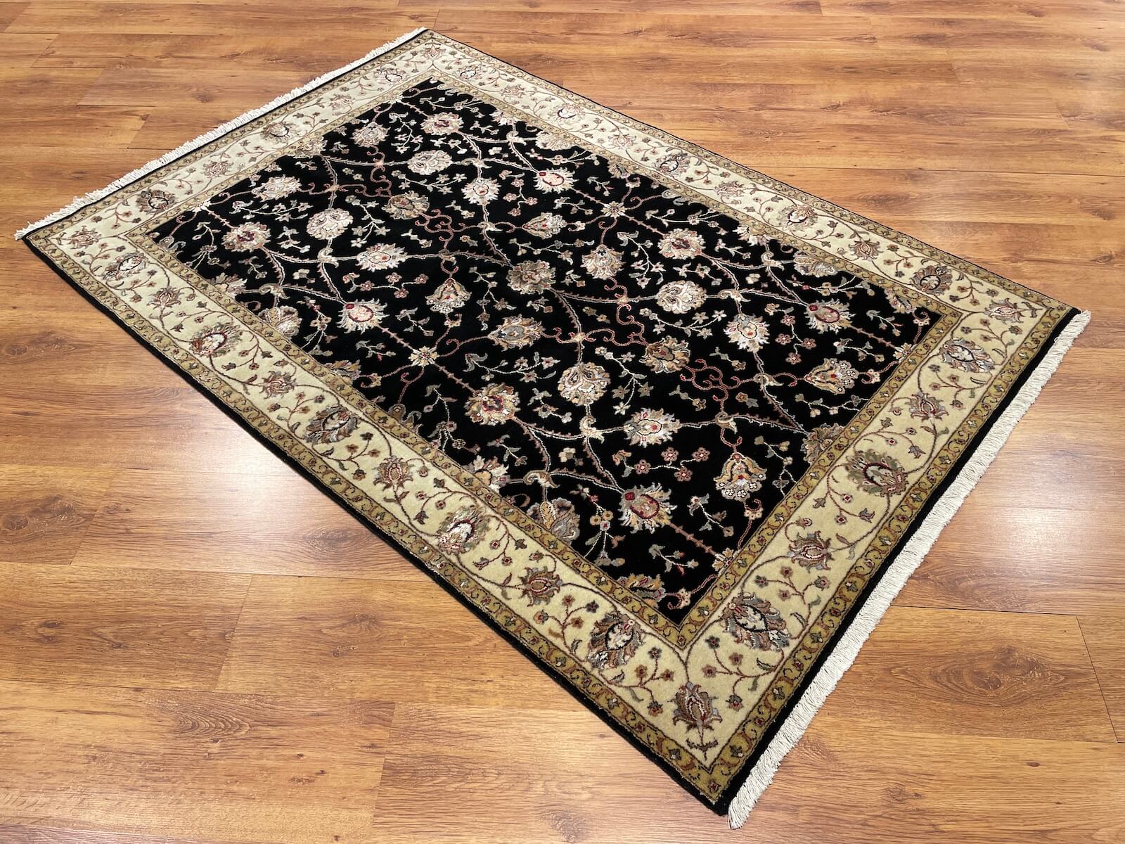 Nazende Silk-Blend Usak Handwoven Rug by Camel Carpet