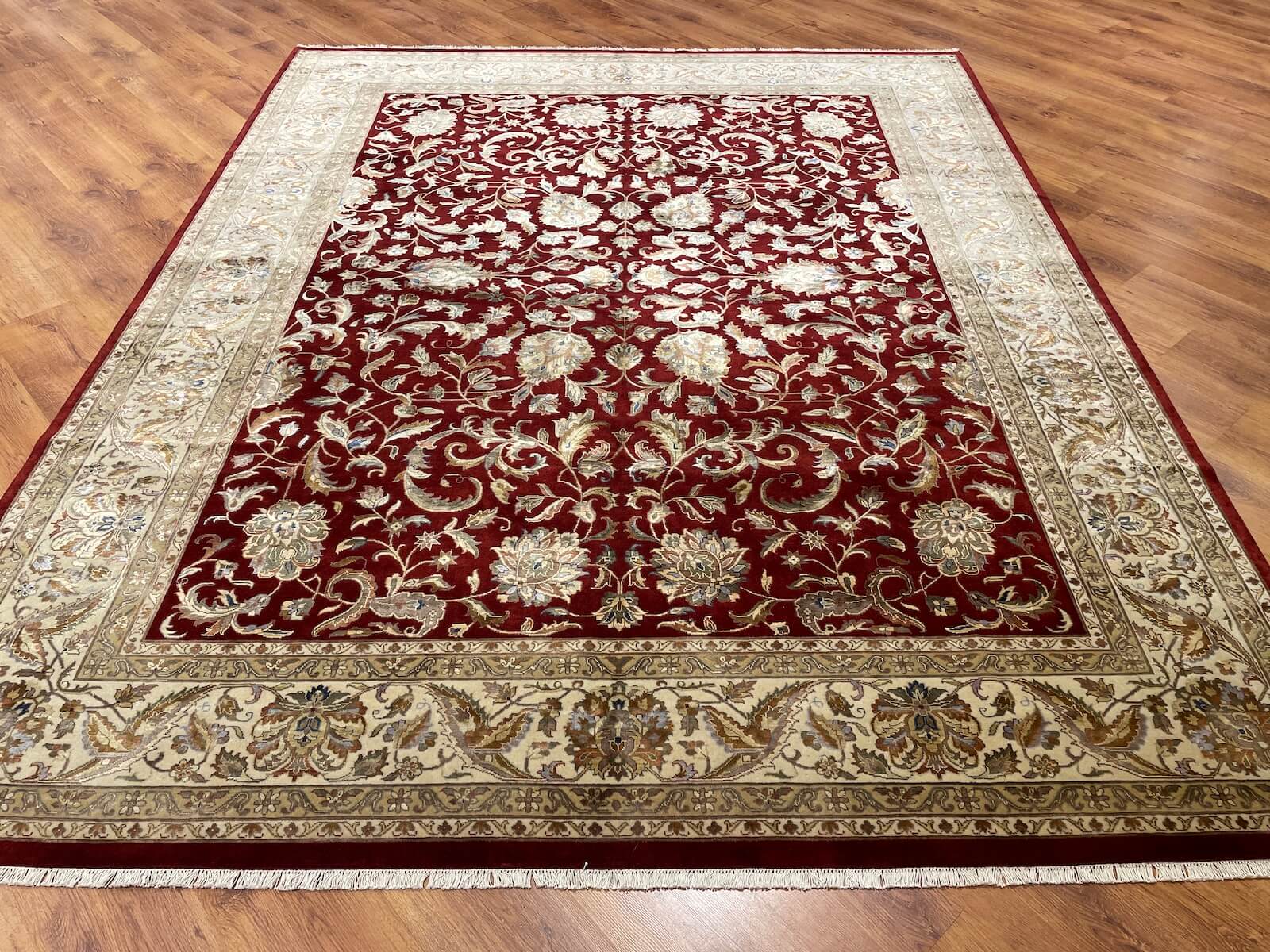 Nazende Silk-Blend Usak Handwoven Rug by Camel Carpet