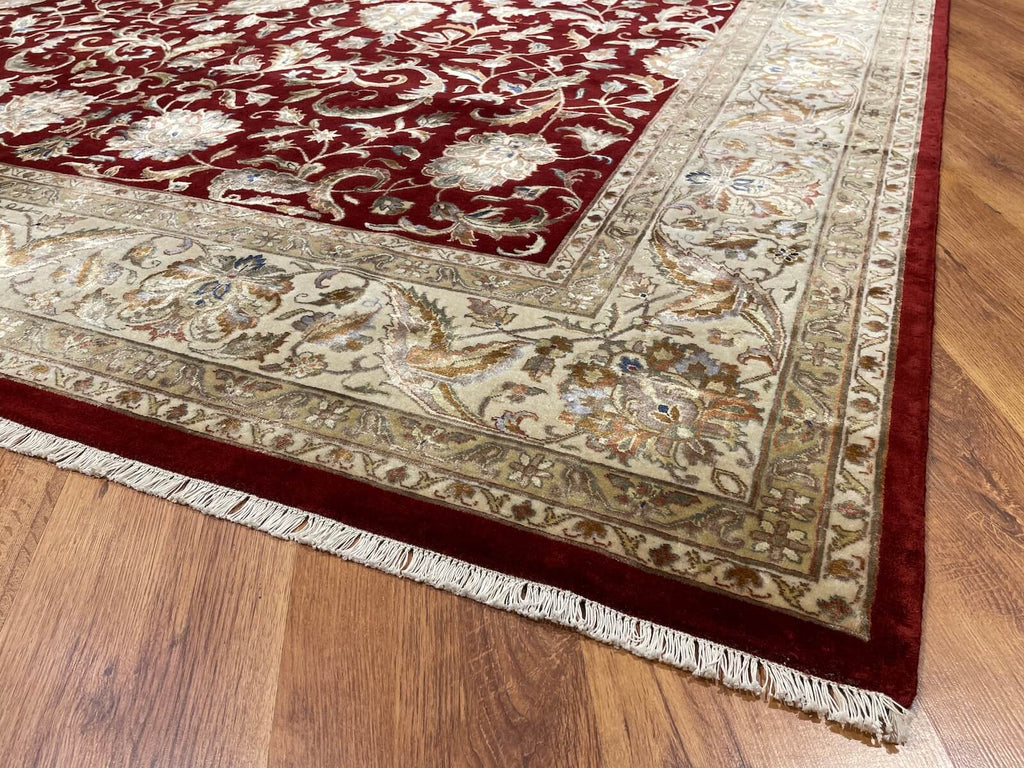 Nazende Silk-Blend Usak Handwoven Rug by Camel Carpet