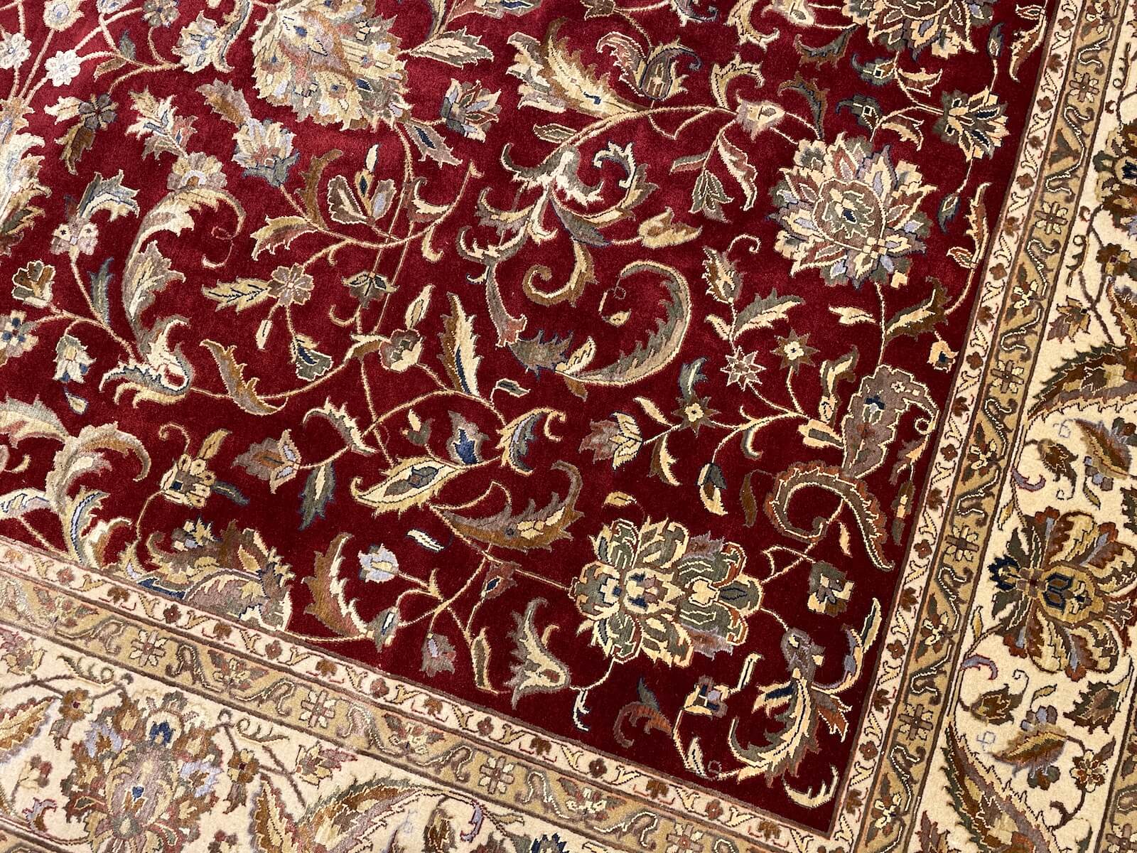 Nazende Silk-Blend Usak Handwoven Rug by Camel Carpet