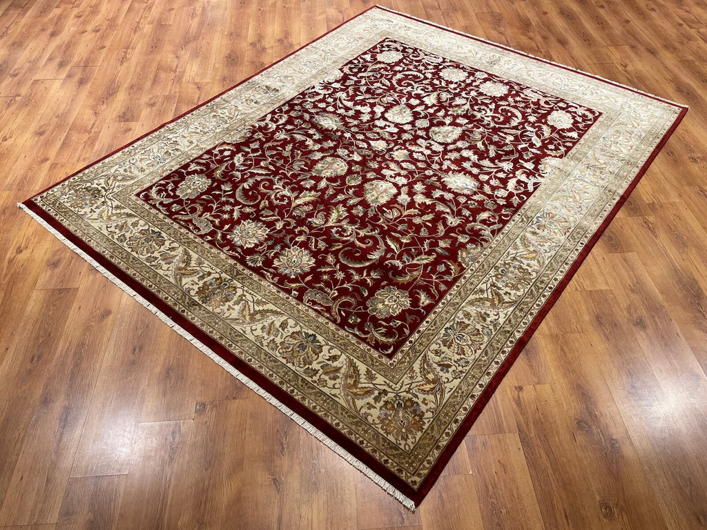 Nazende Silk-Blend Usak Handwoven Rug by Camel Carpet