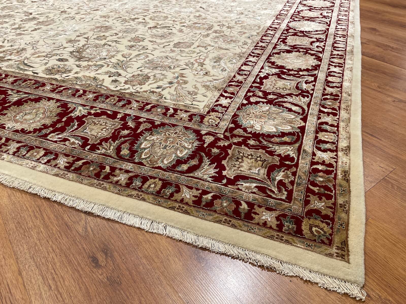 Nazende Silk-Blend Usak Handwoven Rug by Camel Carpet