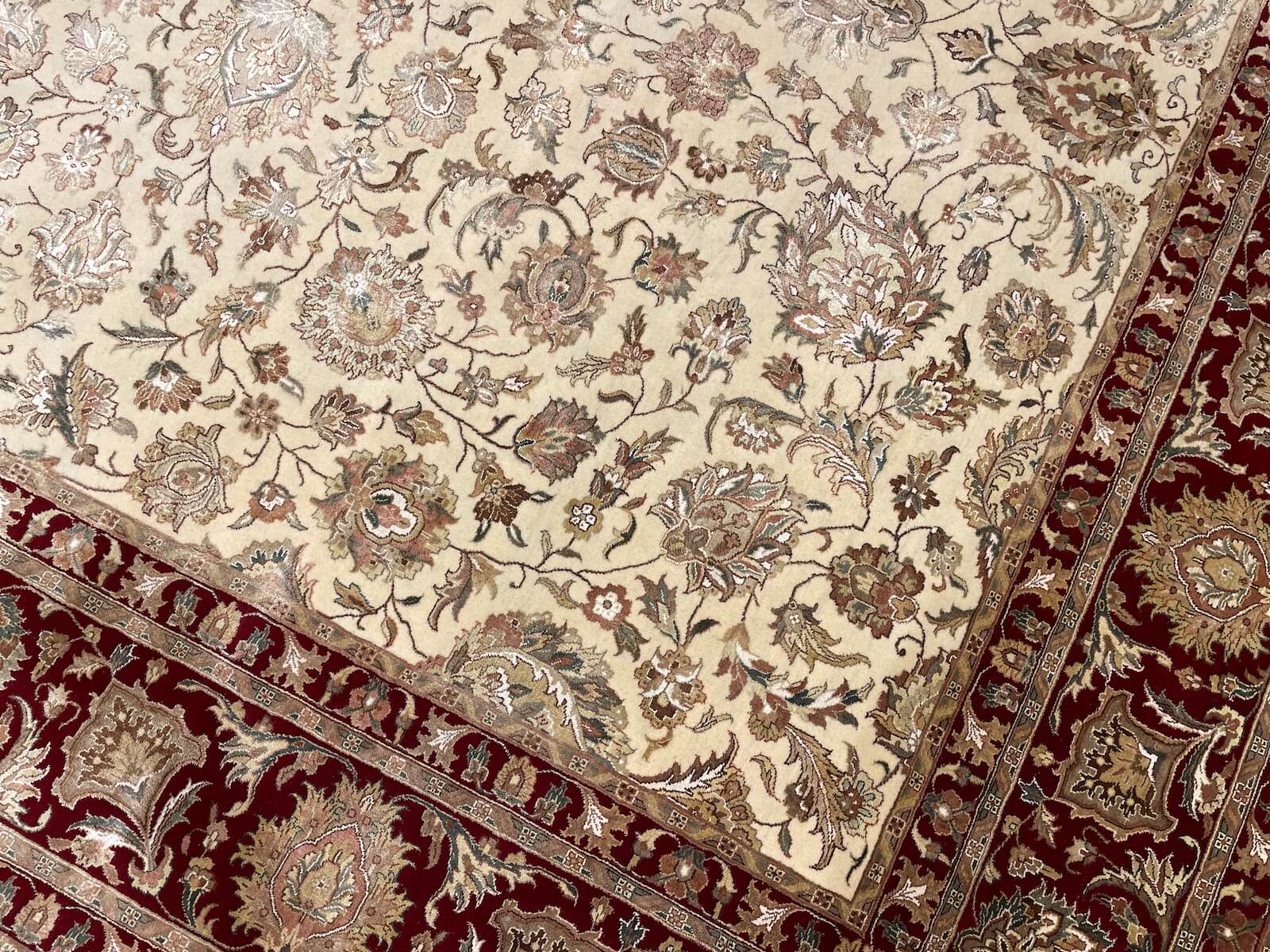 Nazende Silk-Blend Usak Handwoven Rug by Camel Carpet
