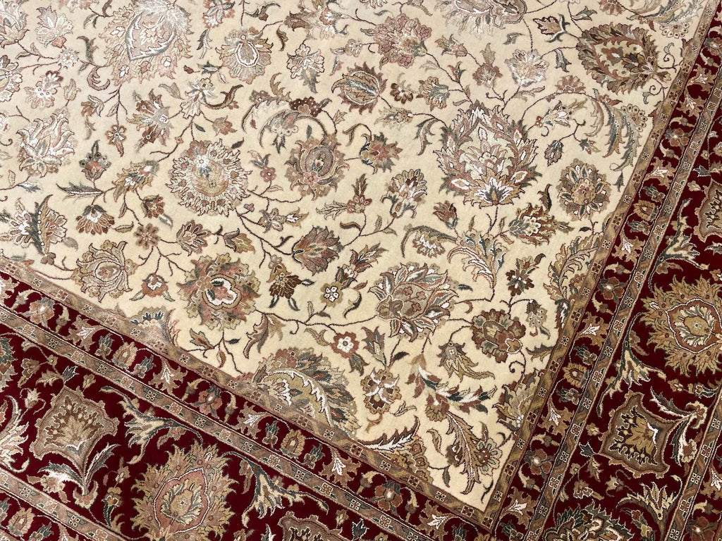 Nazende Silk-Blend Usak Handwoven Rug by Camel Carpet