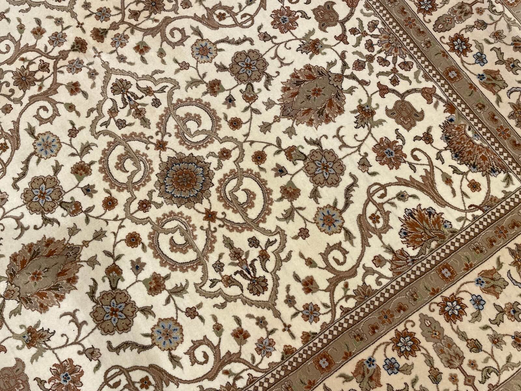 Nazende Silk-Blend Usak Handwoven Rug by Camel Carpet