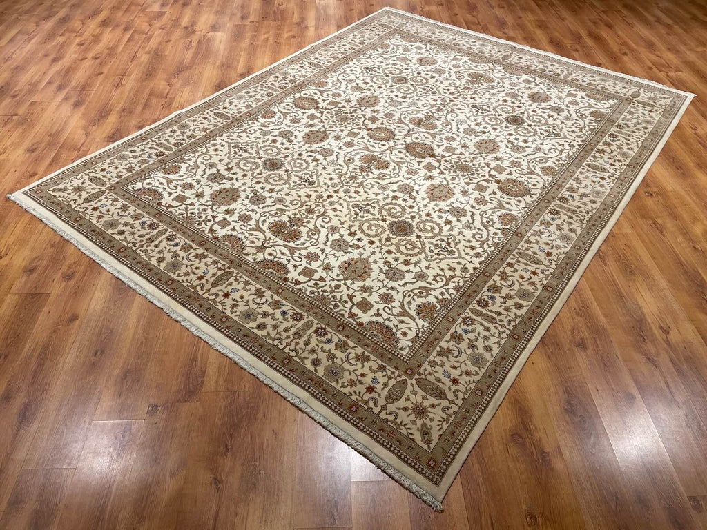 Nazende Silk-Blend Usak Handwoven Rug by Camel Carpet
