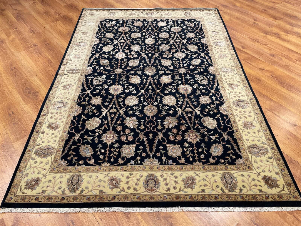 Nazende Silk-Blend Usak Handwoven Rug by Camel Carpet