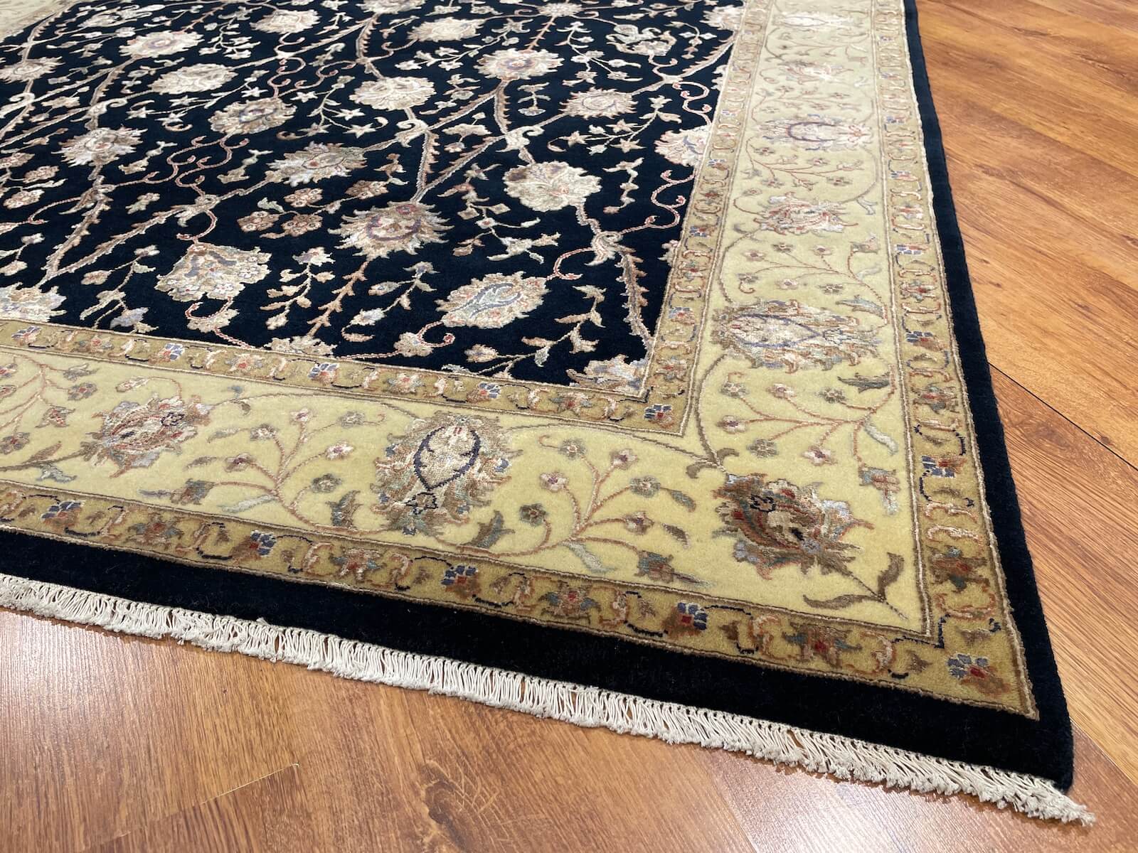 Nazende Silk-Blend Usak Handwoven Rug by Camel Carpet