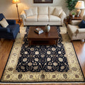 Nazende Silk-Blend Usak Handwoven Rug by Camel Carpet