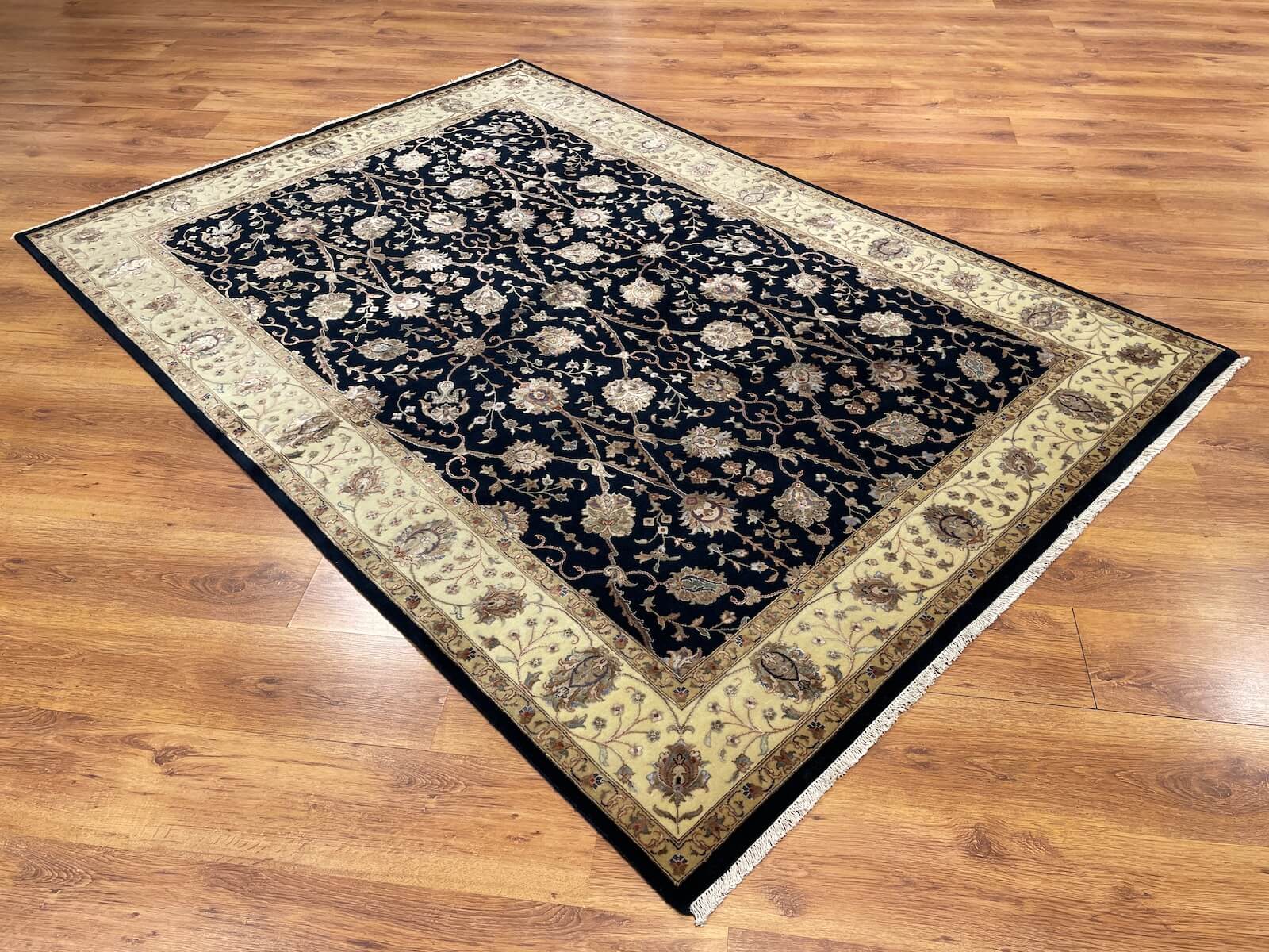 Nazende Silk-Blend Usak Handwoven Rug by Camel Carpet