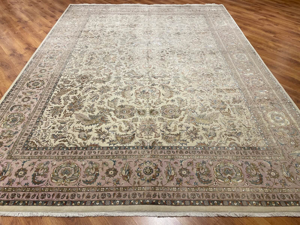 Nazende Silk-Blend Usak Handwoven Rug by Camel Carpet