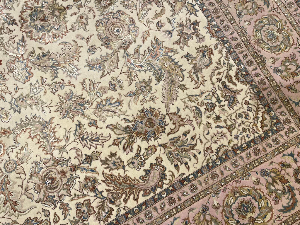 Nazende Silk-Blend Usak Handwoven Rug by Camel Carpet