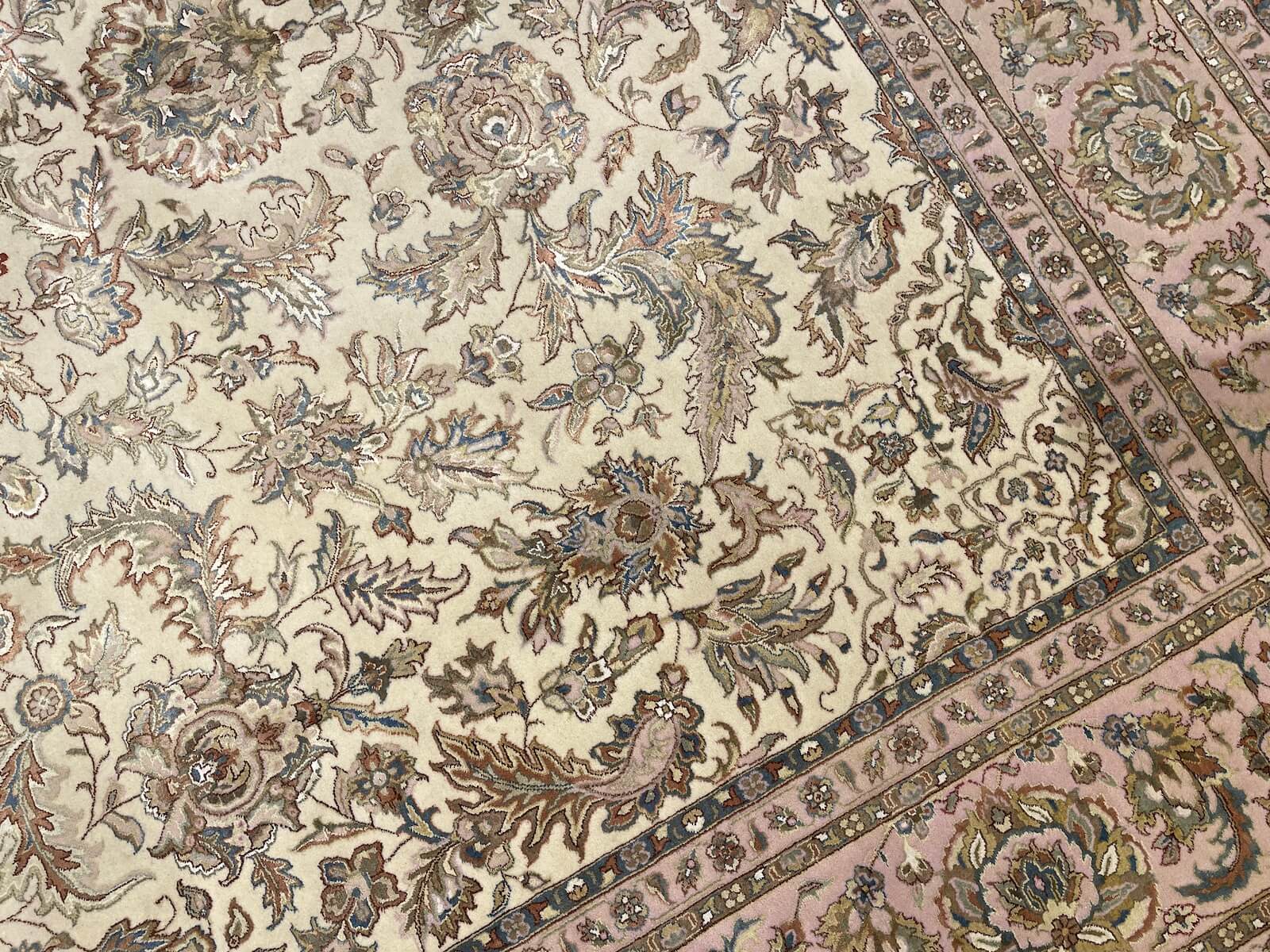Nazende Silk-Blend Usak Handwoven Rug by Camel Carpet