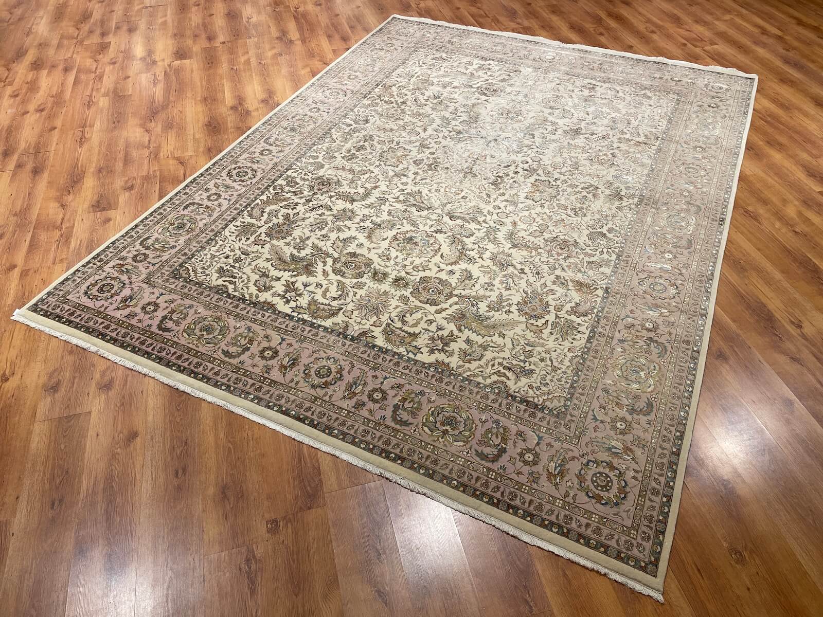 Nazende Silk-Blend Usak Handwoven Rug by Camel Carpet