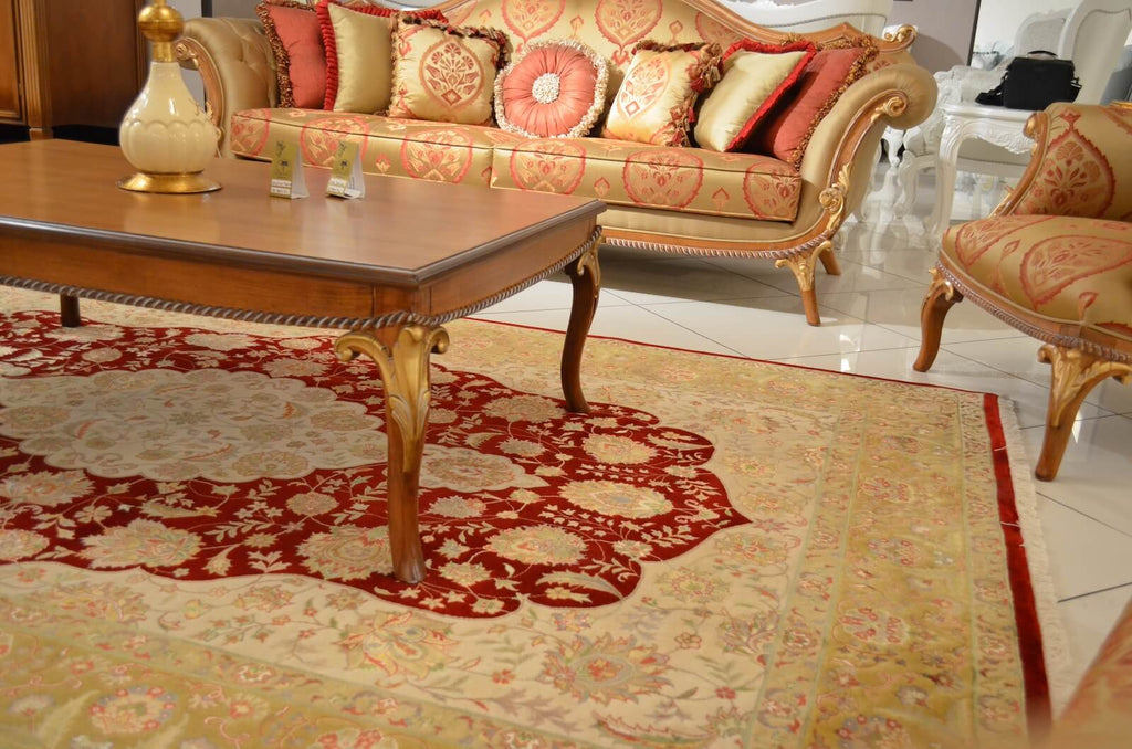 Nazende Silk-Blend Usak Handwoven Rug – 118X187 by Camel Carpet