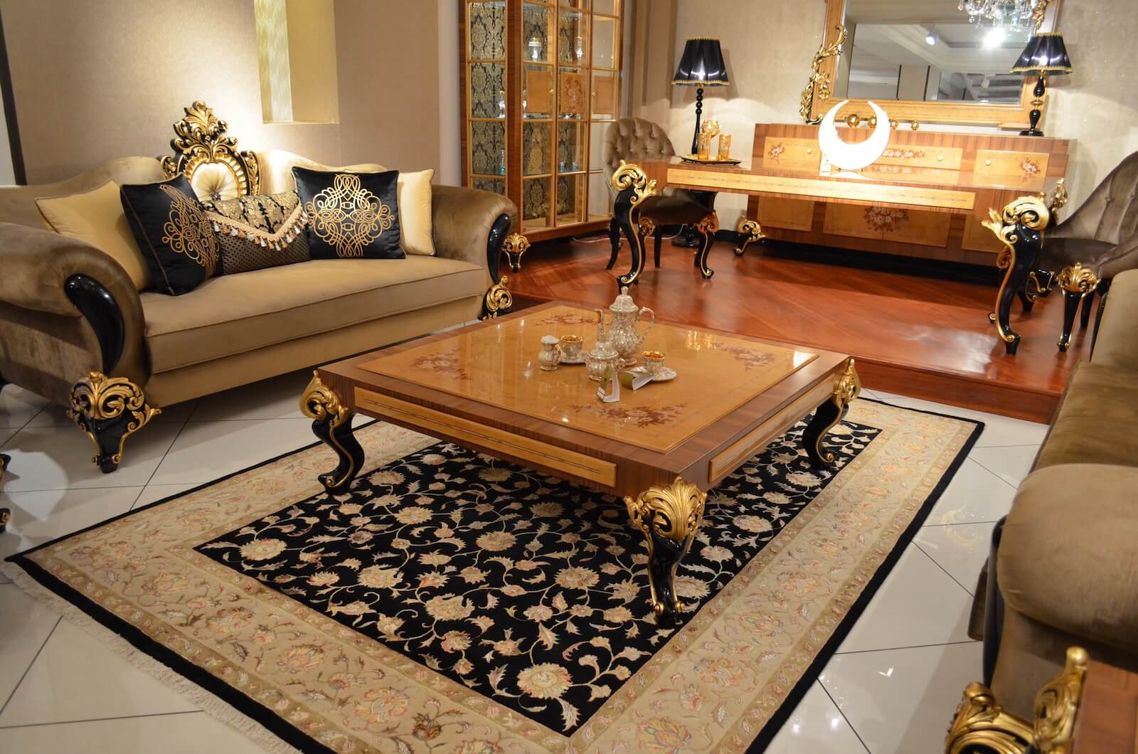 Nazende Silk-Blend Usak Handwoven Rug – 126X187 by Camel Carpet