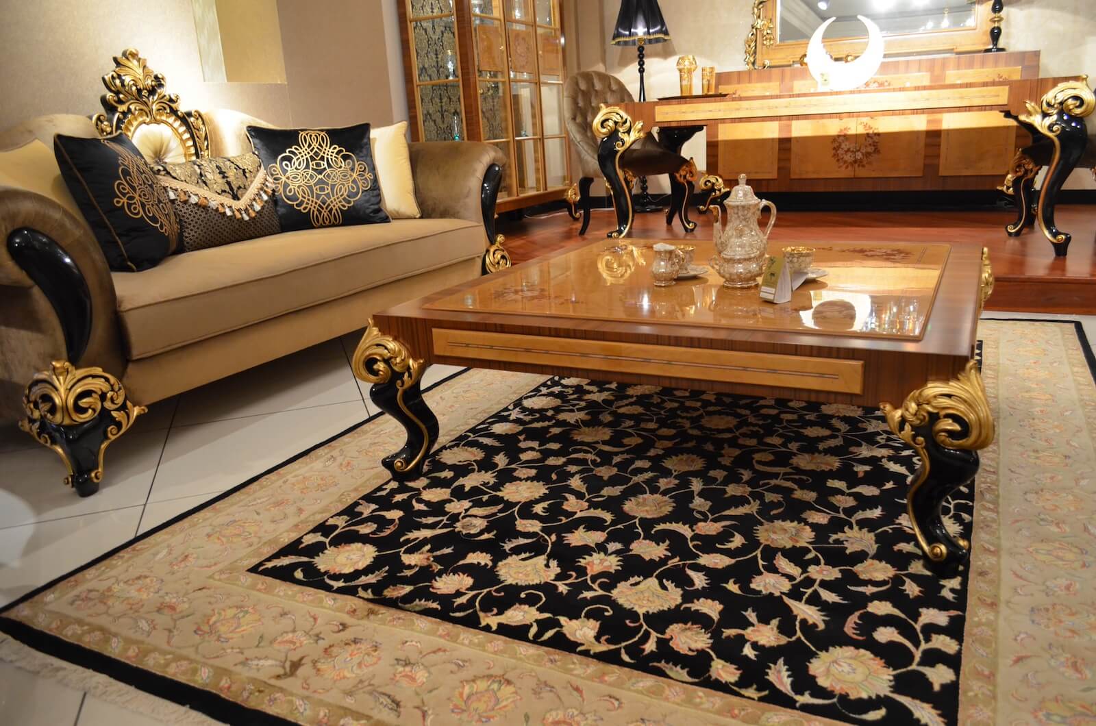 Nazende Silk-Blend Usak Handwoven Rug – 126X187 by Camel Carpet