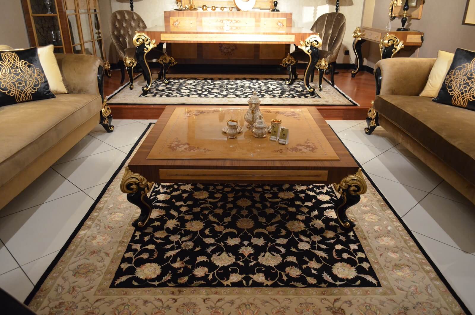 Nazende Silk-Blend Usak Handwoven Rug – 126X187 by Camel Carpet