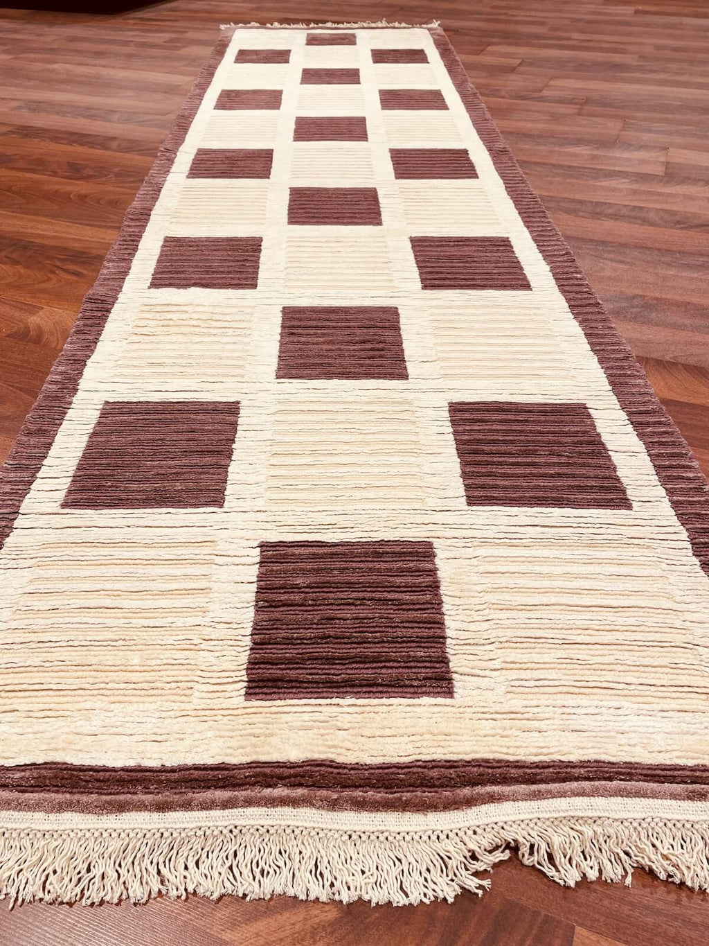 Cut Loop Series Nepal Handwoven Runner Rug by Camel Carpet