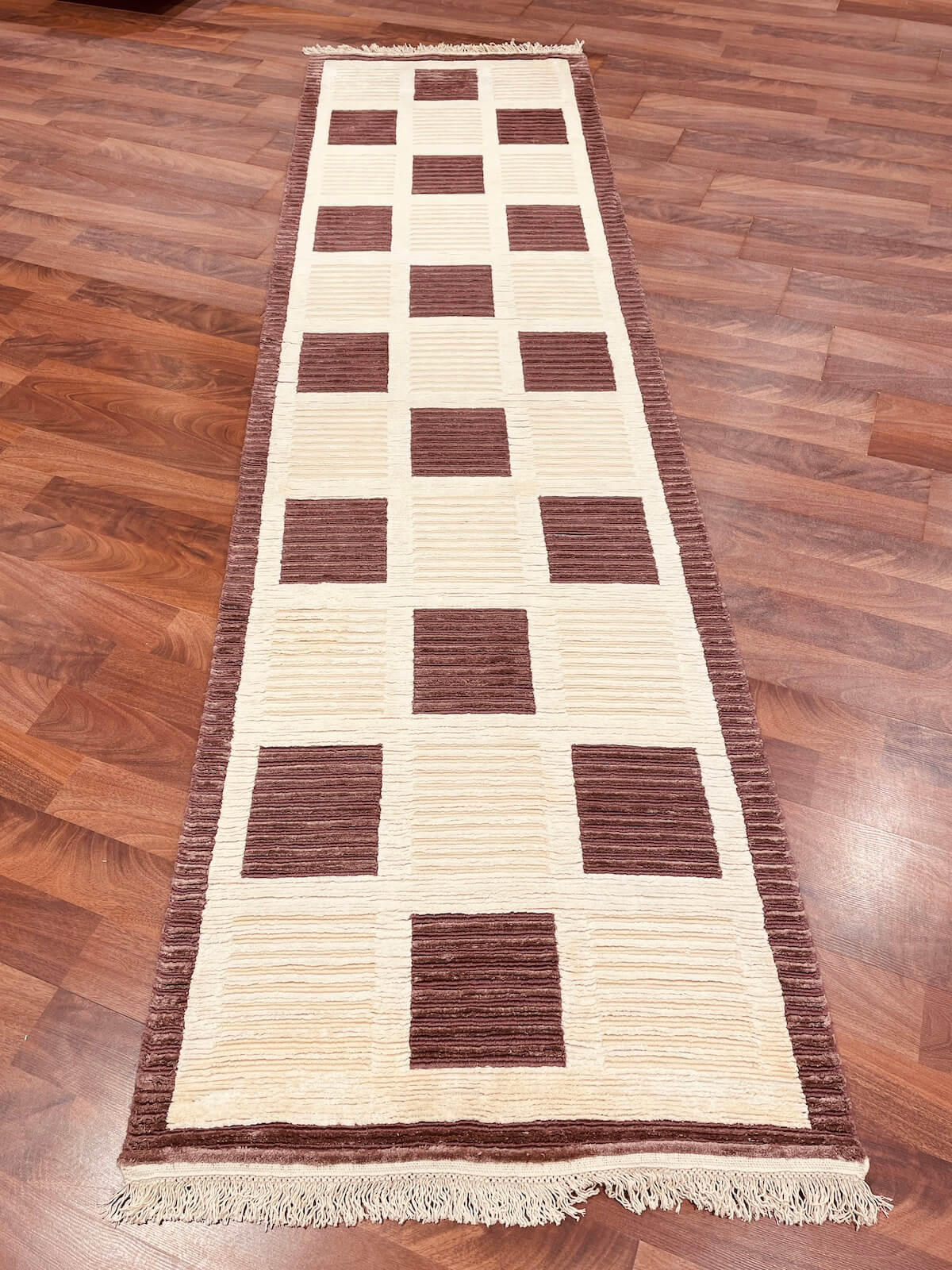 Cut Loop Series Nepal Handwoven Runner Rug by Camel Carpet