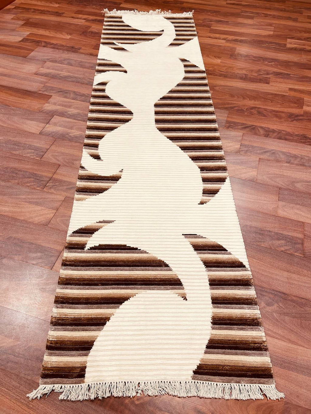Cut Loop Series Nepal Handwoven Runner Rug by Camel Carpet