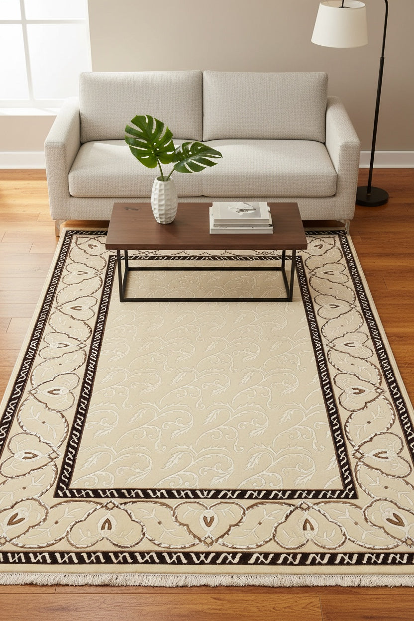 Neyzen Series Nepal Handwoven Rug – 057437 by Camel Carpet