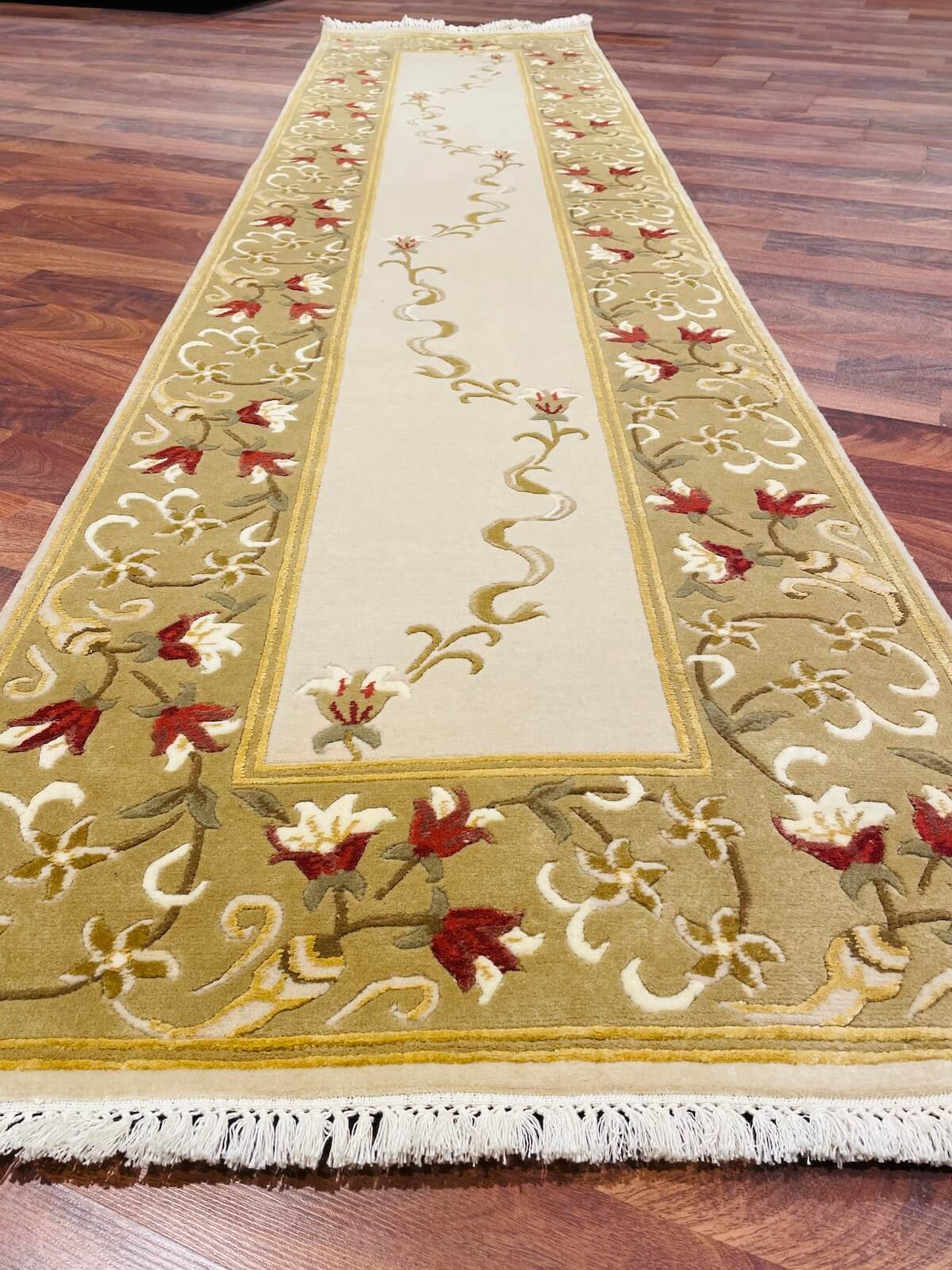 Neyzen Series Nepal Handwoven Runner Rug – 078602 by Camel Carpet