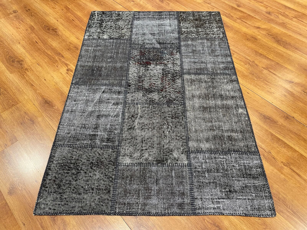 Patchwork Antrasit Handwoven Rug – 120X180 by Camel Carpet