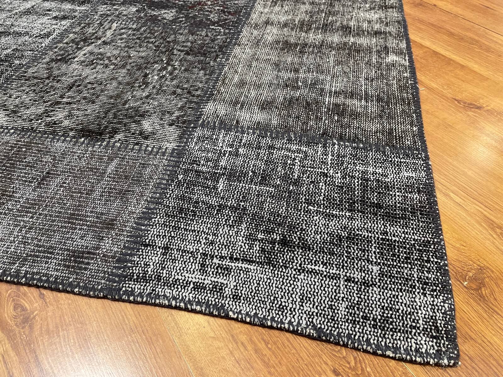 Patchwork Antrasit Handwoven Rug – 120X180 by Camel Carpet