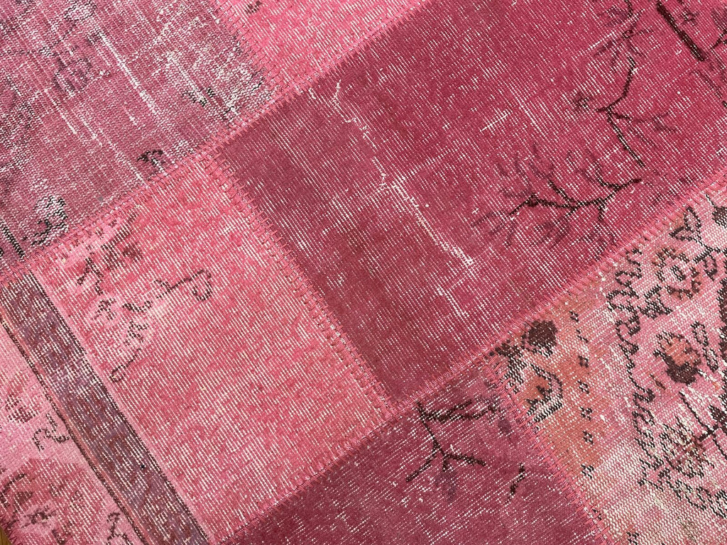 Patchwork Pink Handwoven Rug – 120X180 by Camel Carpet