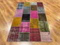 Patchwork Rengarenk Handwoven Rug by Camel Carpet