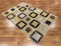 Patchwork Yellow Brownrengi Handwoven Rug – 126X190 by Camel Carpet