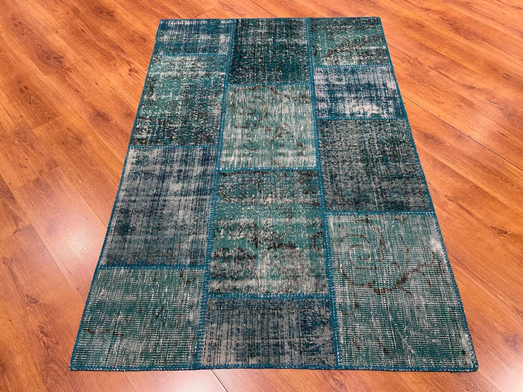 Patchwork Turkuaz Handwoven Rug – 120X180 by Camel Carpet