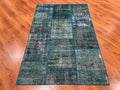 Patchwork Turkuaz Handwoven Rug – 120X180 by Camel Carpet