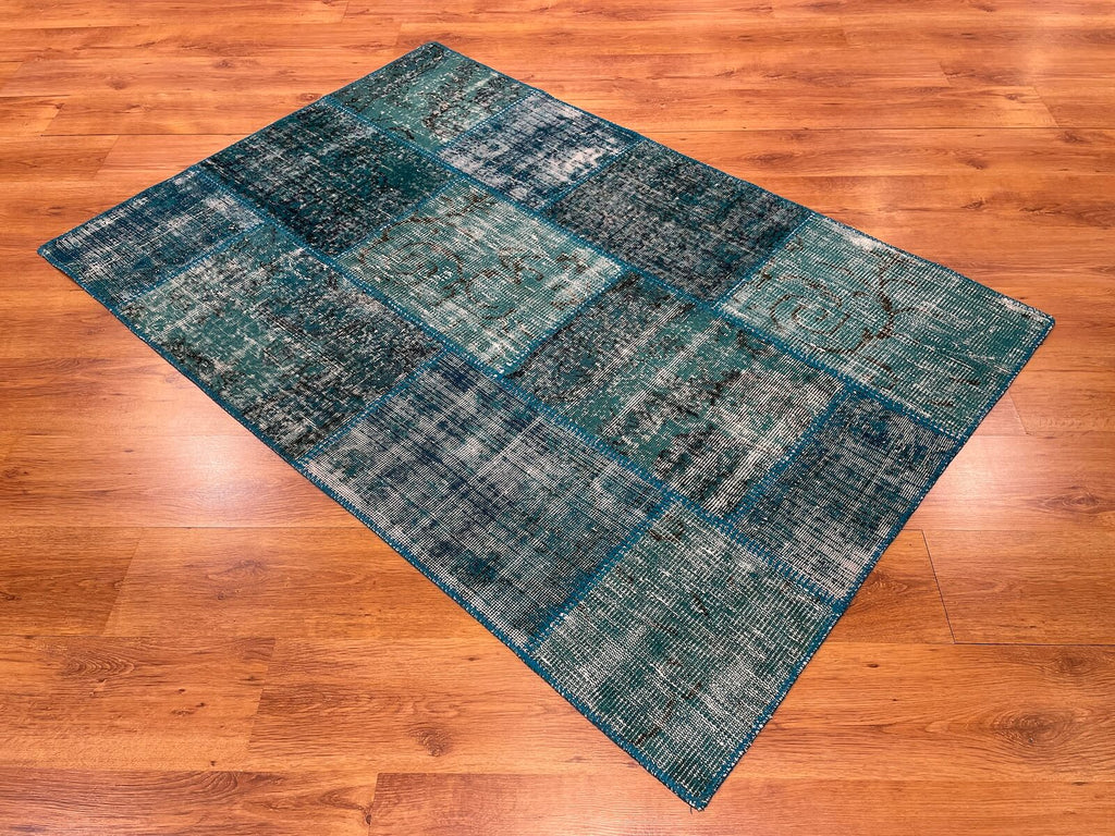Patchwork Turkuaz Handwoven Rug – 120X180 by Camel Carpet