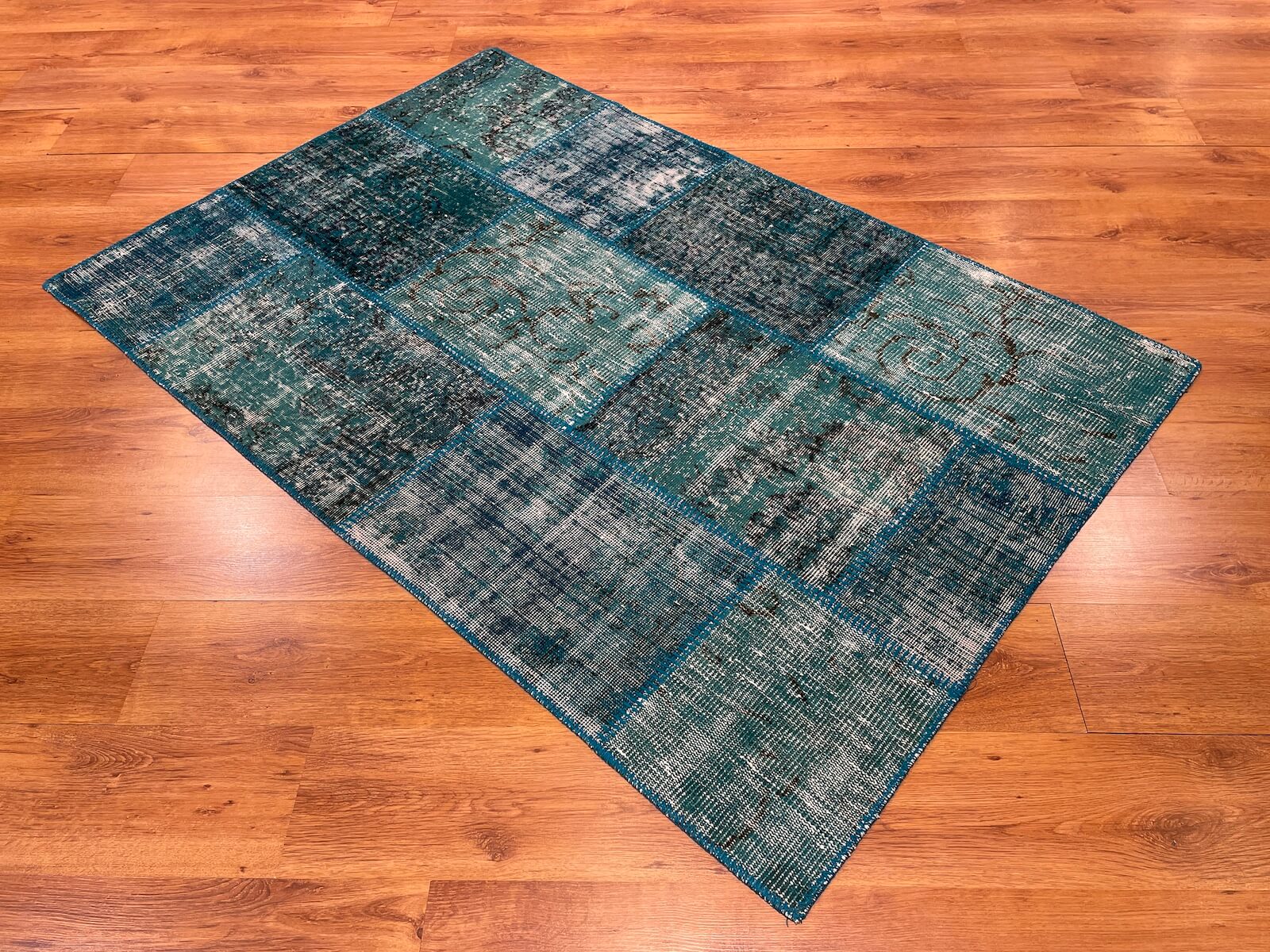 Patchwork Turkuaz Handwoven Rug – 120X180 by Camel Carpet